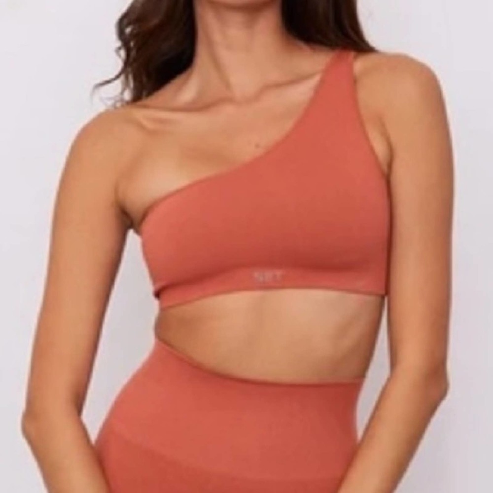 Set Active One Shoulder Bra in Spritz Womens Size Small